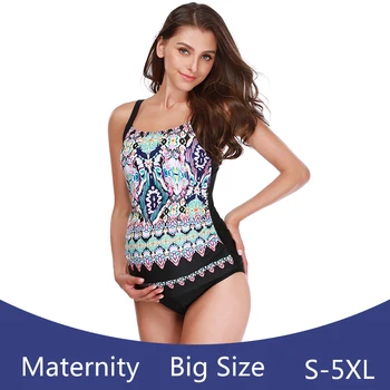 

Pregnant women print sexy European and American split swimsuit S-5XL