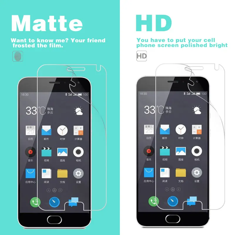 Прозрачная глянцевая пленка HD для Meizu Meilan 2 3 3s 5 5C 5s 6 A5 E2 E3 Max S6 Матовая Антибликовая