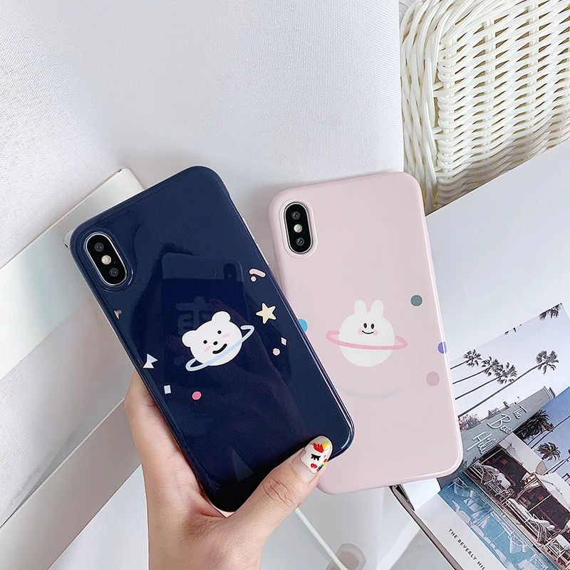 

For Star Rabbit Bunny iPhoneX Mobile Shell Xr Apple XsMax Drop 8p/7plus Female 6s Couple Protection Shell