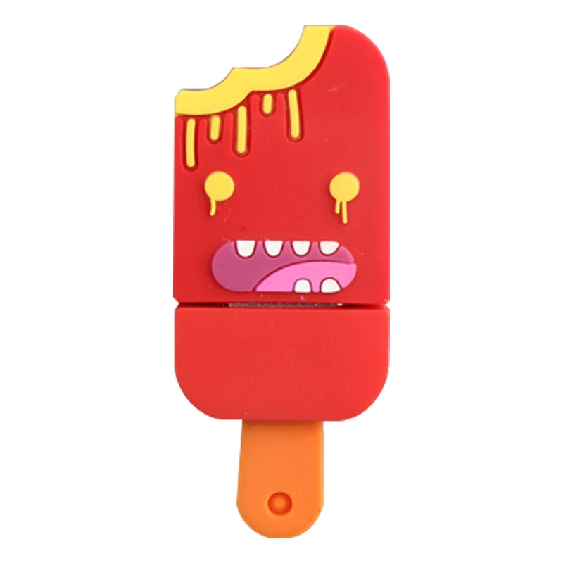 Красный USB флеш-накопитель Biyetimi, высокая скорость, реальная емкость, мороженое, 8 ГБ, 16, 32, 64, 128 ГБ, флеш-накопитель Usb 2,0, флешка для ПК - Цвет: Красный