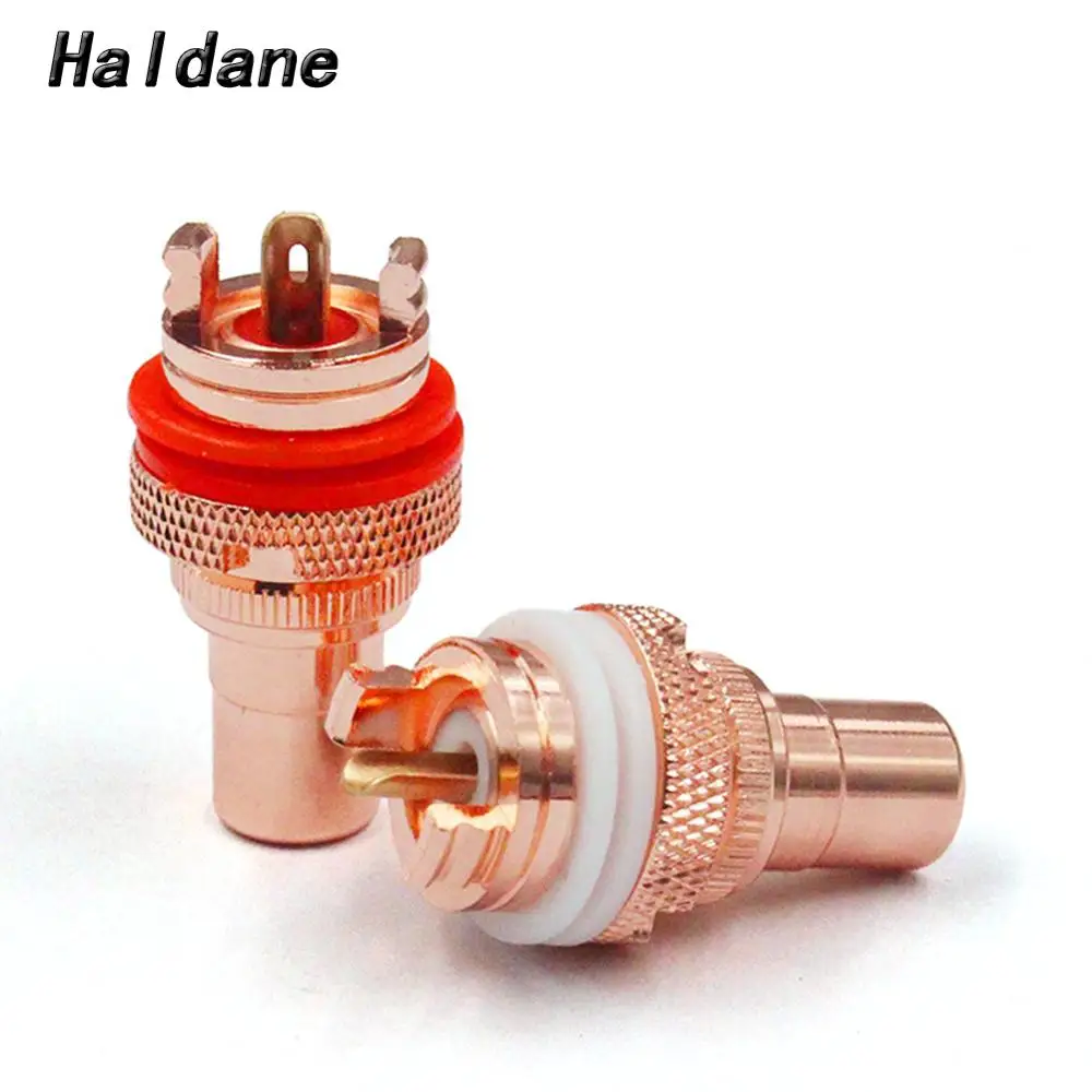 Red Pure copper Haldane 4 шт. HIFI аудио панель крепление RCA гнездовой разъем аудио усилитель CD dvd-плеер шасси Phono разъем - Цвет: Red Pure copper