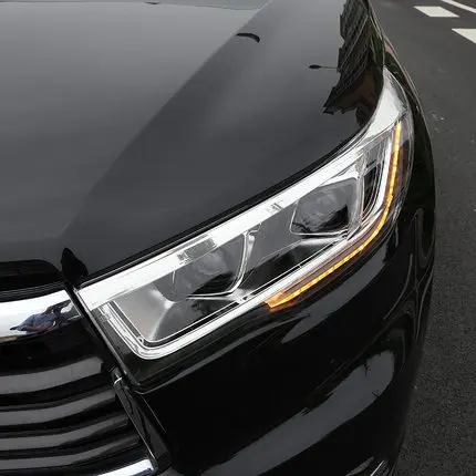 Vland фара для фары Toyota Highlander в сборе Биксеноновые линзы двойной луч проектор светодиодный DRL