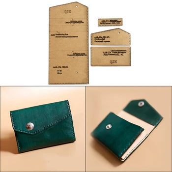 

New Fashion Card Pack Business Card Case Wallet DIY Leather Tool Acrylic and Kraft Paper Template Handmade Leather Craft Bag Tem