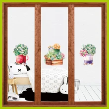 Пользовательские размеры крышка окна наклейка матовая статическая пленка суккуленты мульти выбор декоративные растения двери окна шкафа 55 см x 100 см