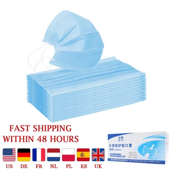 

10pcs/50pcs/100pcs Black Pink Blue Mouth Mask Disposable Black Cotton Mouth Face Mask Earloop Activated