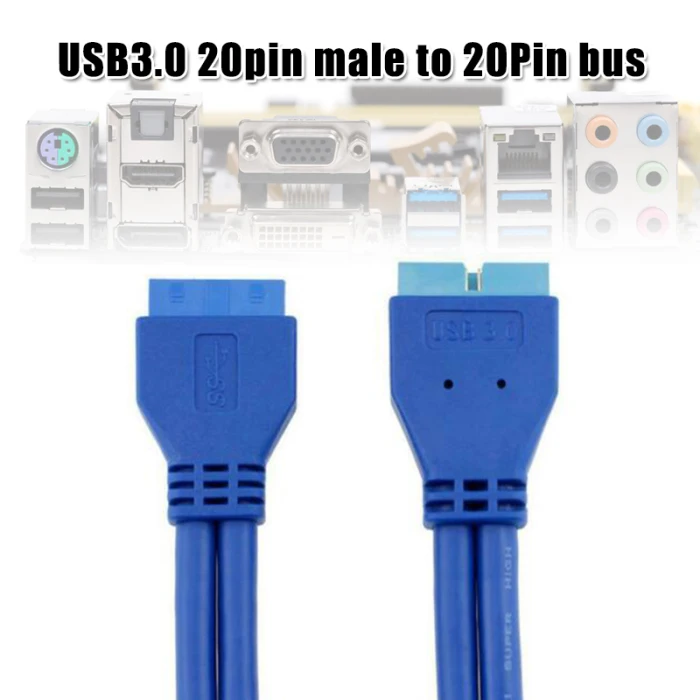 USB 3,0 материнская плата 20 Pin гнездо «Папа-мама» удлинитель Кабель H-best