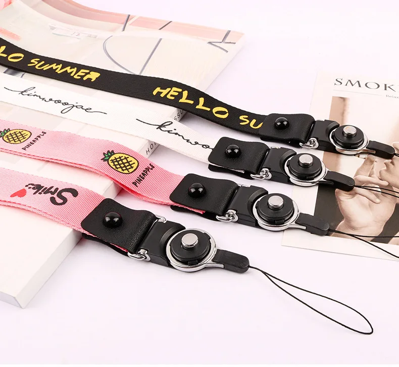 Ленточный Ремешок Универсальный чехол для телефона deconctable-in-Lanyard Печатный широкий-тело Висячие шеи длинные аксессуары тросы