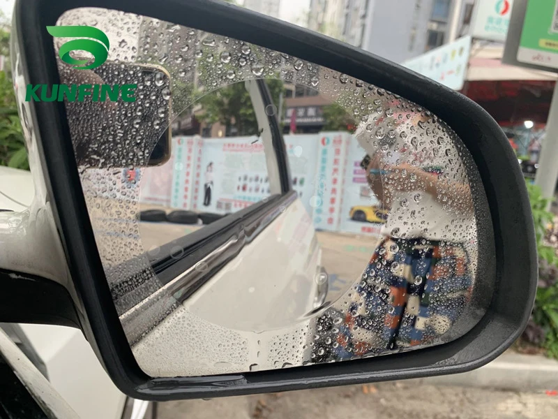 2 шт., автомобильная зеркальная защитная пленка заднего вида, автомобильная зеркальная пленка на окно, прозрачная пленка, анти ослепляющая, водонепроницаемая, непромокаемая, противотуманная, автомобильная наклейка
