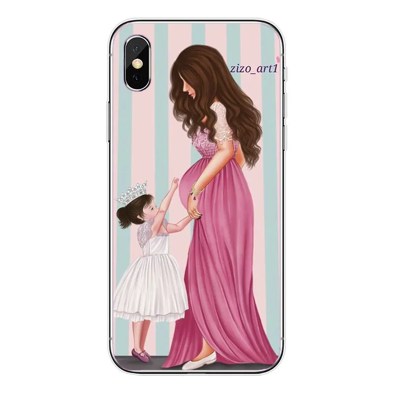 TPU Shopping Girl Wedding Pregnant Woman Colorful Silicone Soft TPU Phone Case For iPhone X 10 XS 8 7 6 6S Plus 5S 5C SE XS Max XR - Color: TPU