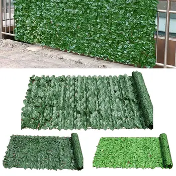 

2Pcs 25x50cm Artificial Privacy Fence Screen Faux Ivy Leaf Screening Hedge for Outdoor Indoor Decor Garden Decoration