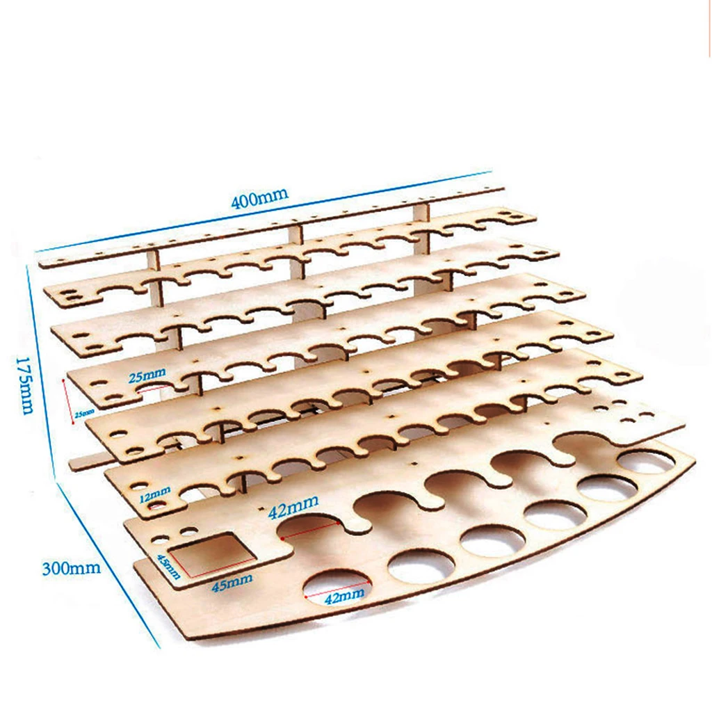 

Wooden Paint Bottles Rack Modular Organizer Paint Brushes Holder Storage Tools Stand #3