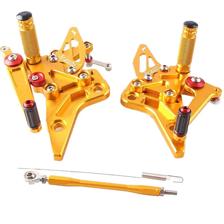 For Kawasaki Z800 2013- CNC Aluminum Adjustable Rearset Foot Pegs Pedals Gold