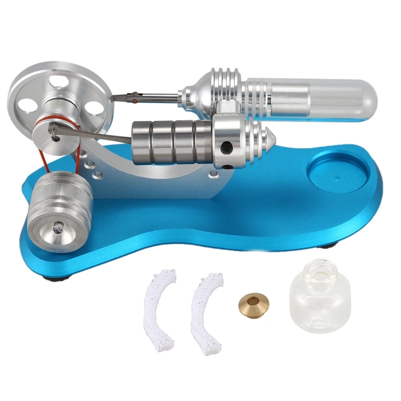 

New Hot Air Stirling Engine Colorful Led Flywheel Education Toy Electricity Power Generator Model