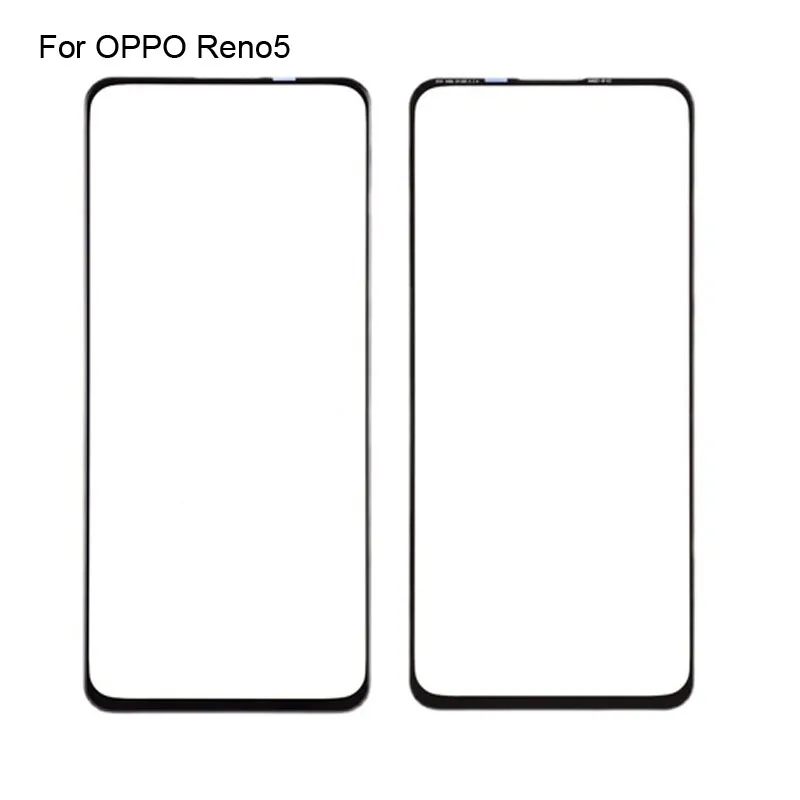 2PCS For OPPO Reno5 Front LCD Glass Lens touchscreen Reno 5 Touch screen Panel Outer Screen without flex Re no | Мобильные телефоны