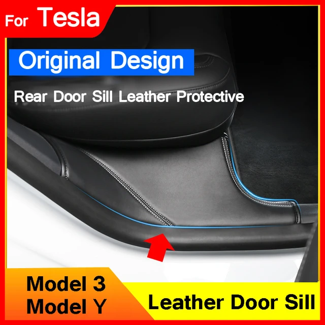 Hinten Tür Schutzhülle Pad Für Tesla Modell Y 3 2017-2023 Tür Sill Anti  Kick Protector Aufkleber 2Pcs - AliExpress