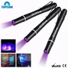 TopCom Mini Pocket LED UV Light 395nM 380nM 365nM Ultraviolet Penlight Aluminum Alloy UV Pen Flashlight With Clip Money Detect ► Photo 1/6