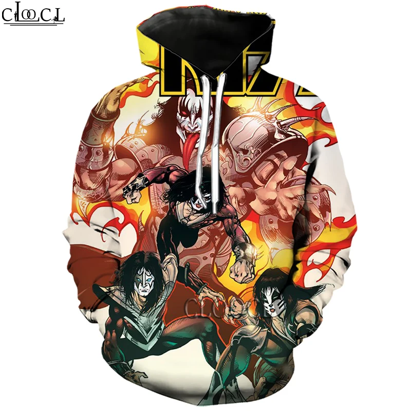 

HX Heavy Metal KISS Rock Band 3D Print Hoodie Harajuku Casual Streetwear Men Women Unisex Hoody Autumn Wild Tops Drop Shipping