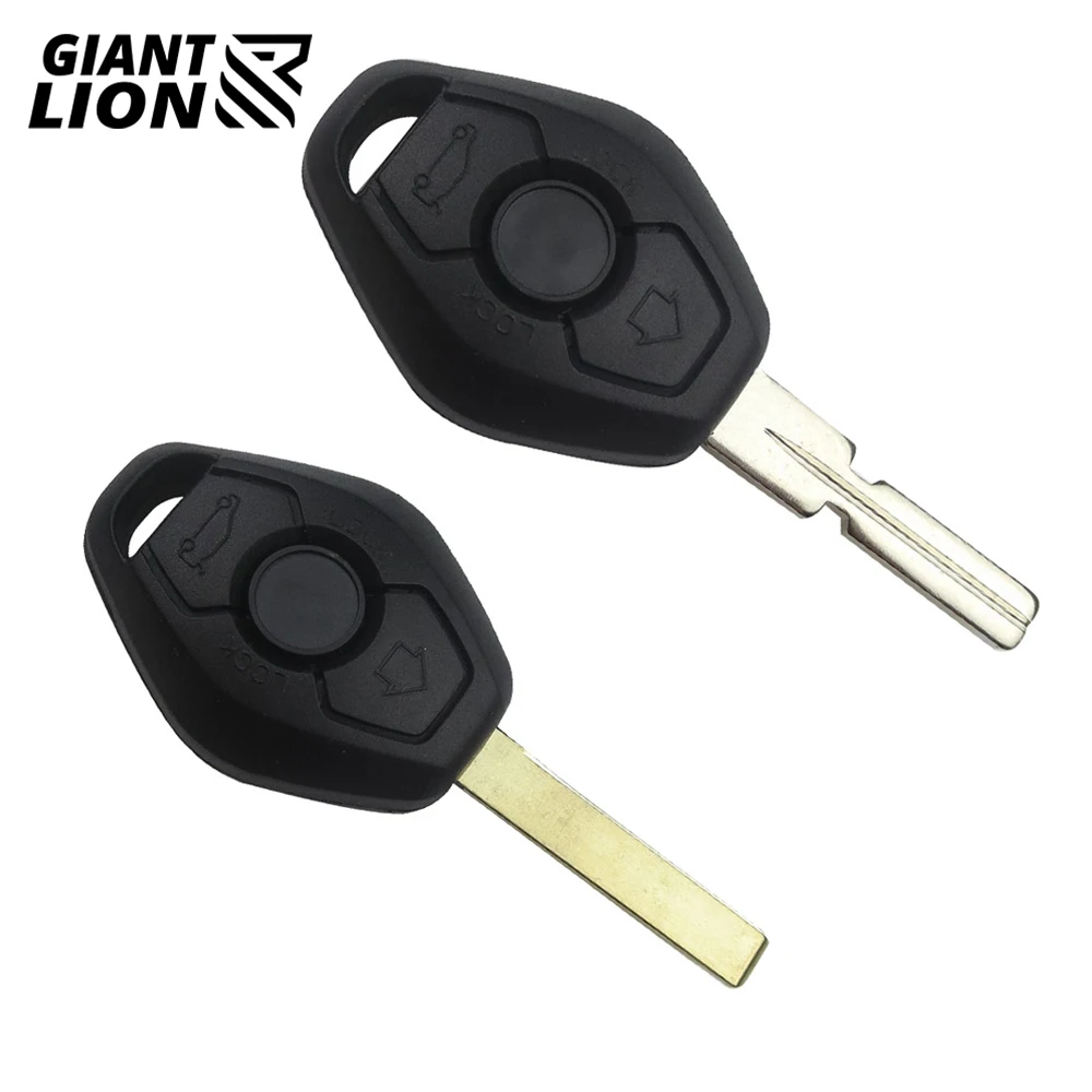 3 Кнопка Uncut ключа автомобиля Remote Shell для BMW 1 5 6 7 серии X3 X5 Z3 Z4 Обложка Fob Case Keyless Entry