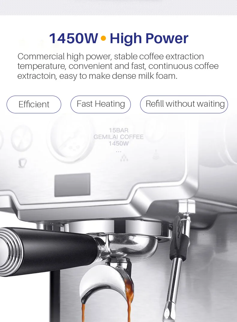 Gemilai Crm3605 Espresso Coffee Maker 