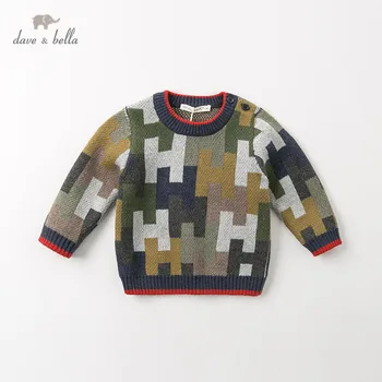 

DB11586 dave bella autumn knitted sweater infant baby boy long sleeve pullover kids toddler tops children knitted sweater