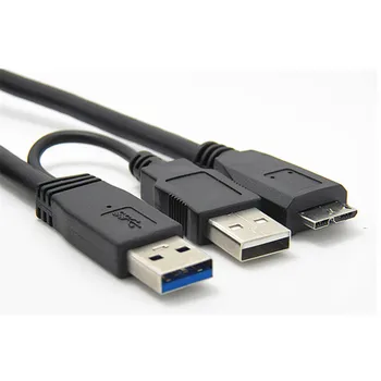 

50CM USB 3.0 Dual Power Y Shape 2 X Type a to Micro B high speed upto 5 Gbps data transfer cable for External Hard Drives
