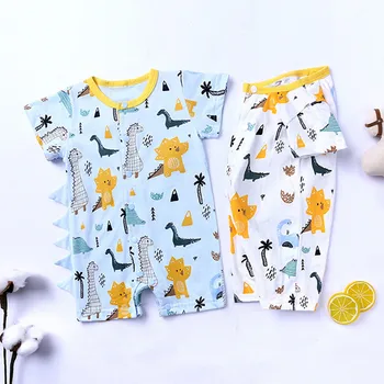 

Newborn Infant Baby Boy Girl Rompers Cartoon Dinosaur Cute Baby Jumpsuit Outfits Clothes Summer Fashion 2020 Kids Clothing Set