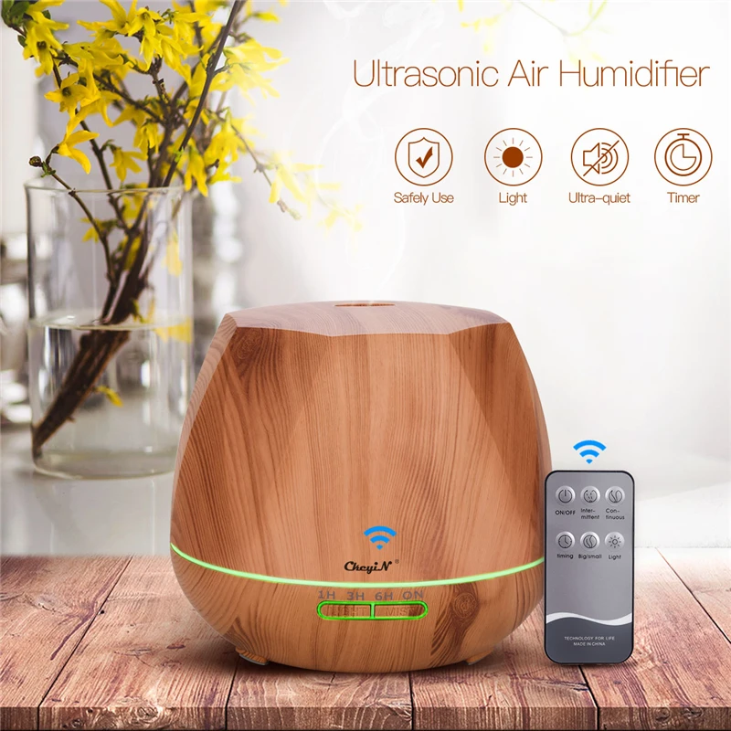 

CkeyiN Ultrasonic Air Humidifier Remote Control Essential Oil Aroma Diffuser Yoga Office Electric Air Purifier Warm Mist Maker