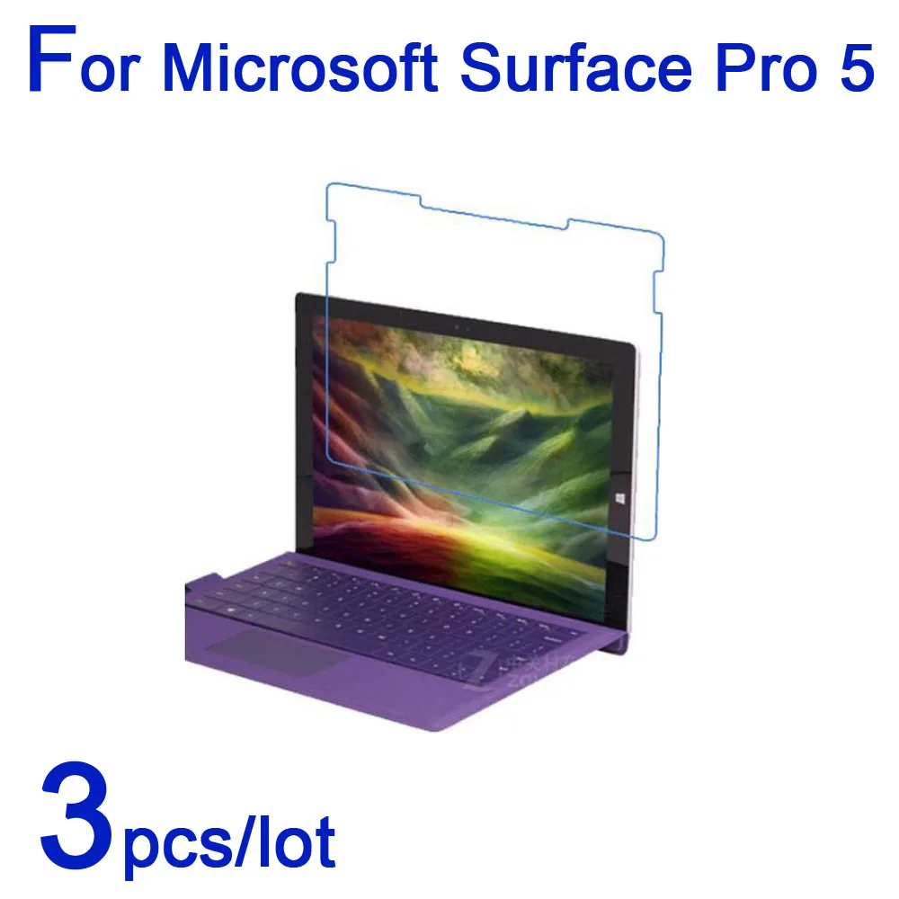 3 шт./лот, для microsoft Surface Pro 5 pro5, 12,3 дюймов, защитные пленки для планшетов, мягкие, прозрачные, матовые, нано, анти-Взрывная защитная пленка