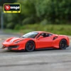 Bburago 1:24 Ferrari 488 PIsta Sports Car Static Die Cast Vehicles Collectible Model Car Toys 1