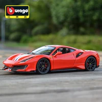 Bburago 1:24 Ferrari 488 PIsta Sports Car Static Die Cast Vehicles Collectible Model Car Toys 1