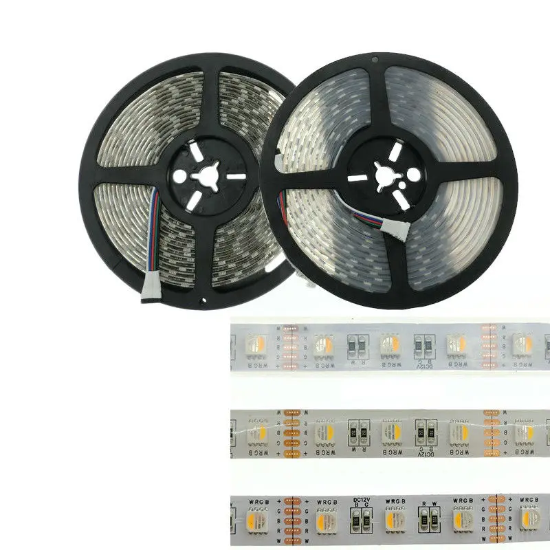 SMD 2835 5730 5050 5054 RGB Светодиодная лента водонепроницаемая 5 м DC 12 В 24 CCT + RGBW RGBWW Белая
