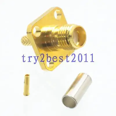 DHL/EMS шт. разъем SMA jack pin фланец обжимной RG174 RG316 LMR100 РЧ коаксиальный Прямой-C1