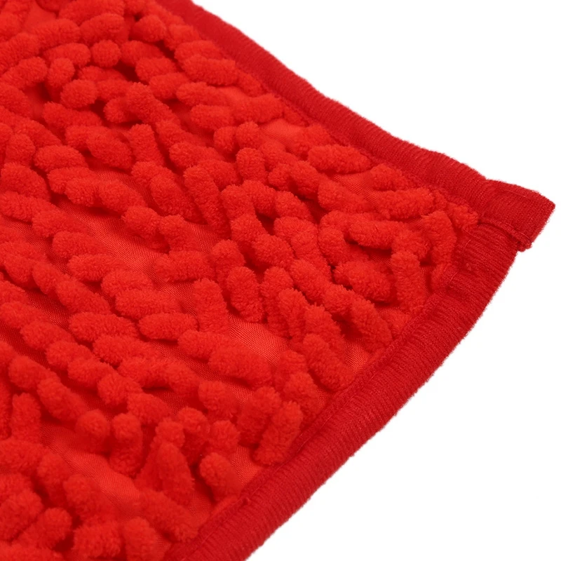 Мягкий Лохматый Нескользящий Впитывающий Коврик для ванны 40x60 см(красный