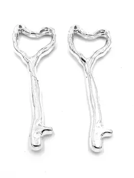 

10pcs Key charms pendant 51x18mm antique silver ornament accessories jewelry making DIY base material