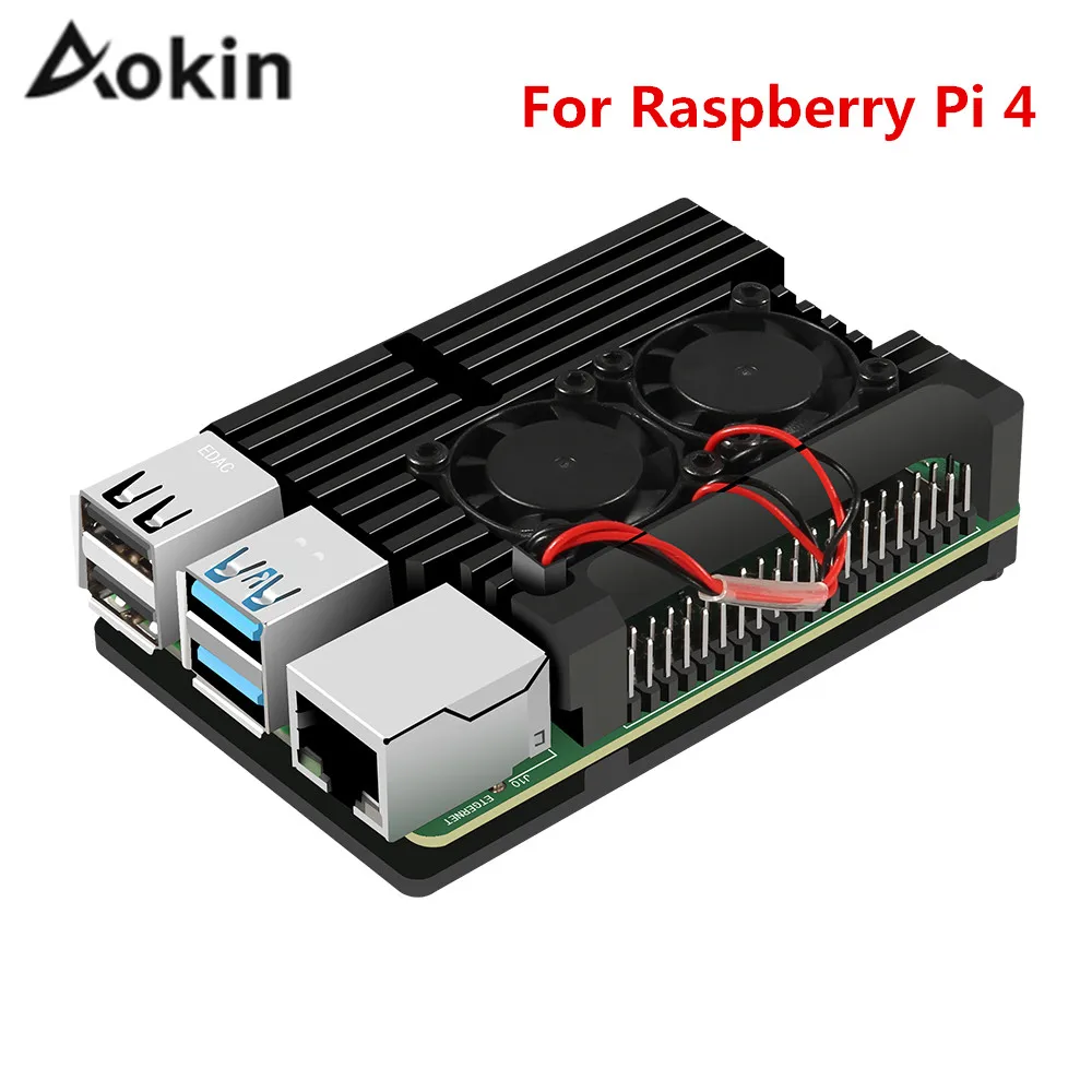 

Raspberry Pi 4 Case Model B Armor Aluminum Alloy Case Passive Cooling Shell Metal Enclosure Heat Dissipation case