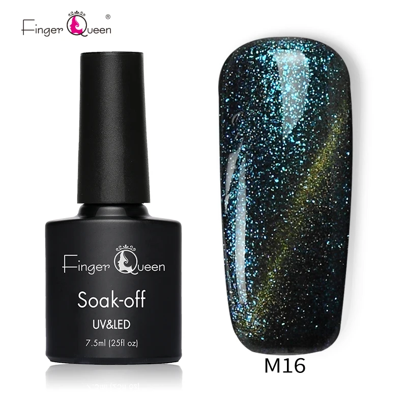 Fingerqueen кошачий глаз Гель-лак для ногтей Vernis Полупостоянный УФ-лак для маникюрный гель для ногтей праймер верхнее покрытие Гель-лак - Цвет: M16