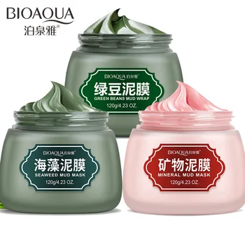 

Boquanya Mung Bean Mud Mask Seaweed Facemask Mineral Water Oil-control Acne Cleaning Skin Tightening Remove Blackhead