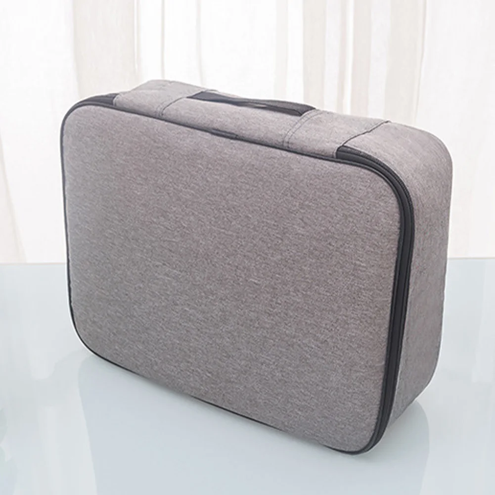 

Home Portable Zipper File Organizer Card Pocket Large Capacity Oxford Cloth Travel With Lock Handle Document Storage Bag Holder