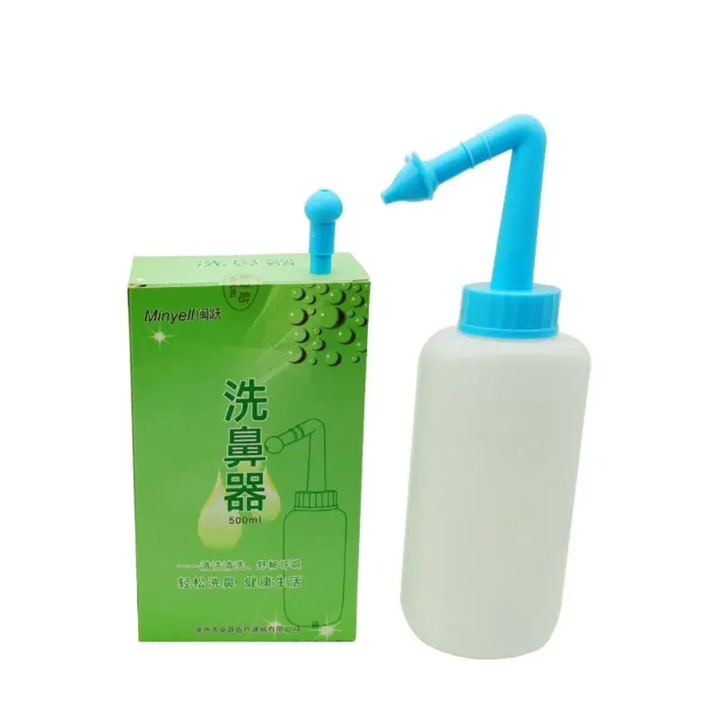 Горшок для промывания носа Neti 300 мл/500 мл емкость очиститель носа система полоскания носа ирригатор для аллергического ринита чихание с 10 солью