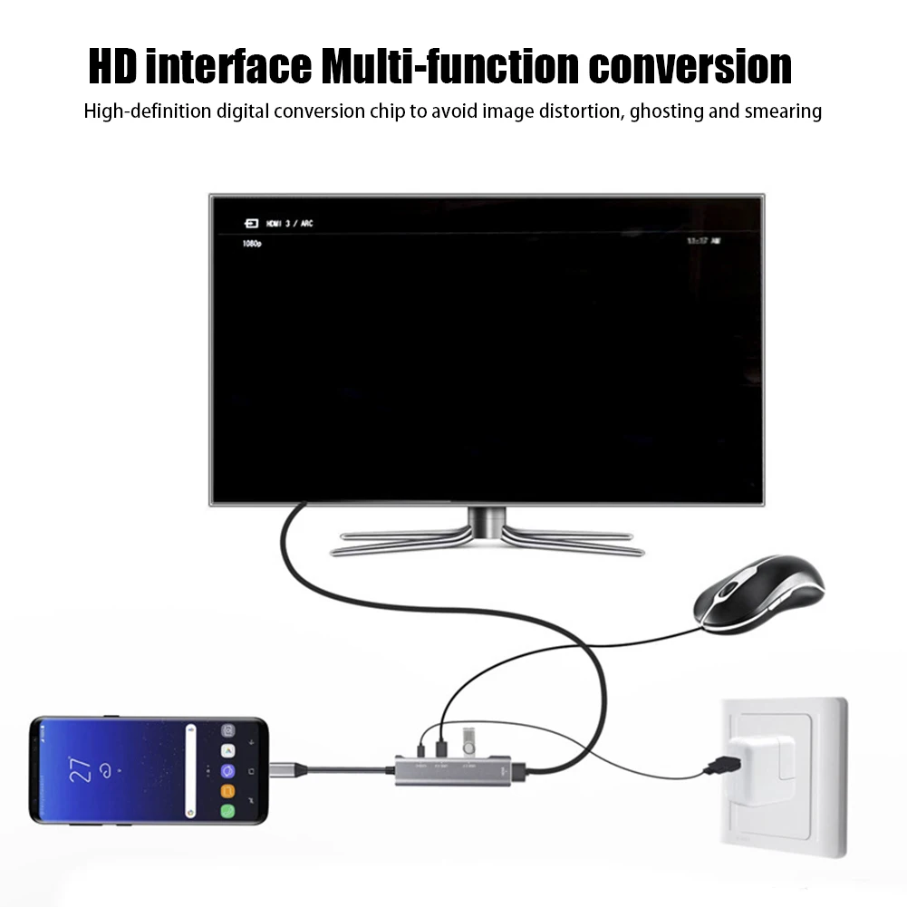 USB 3,0 C концентратор usb type C до 4K HDMI конвертер USB C в мульти порт HDMI PD порт адаптер
