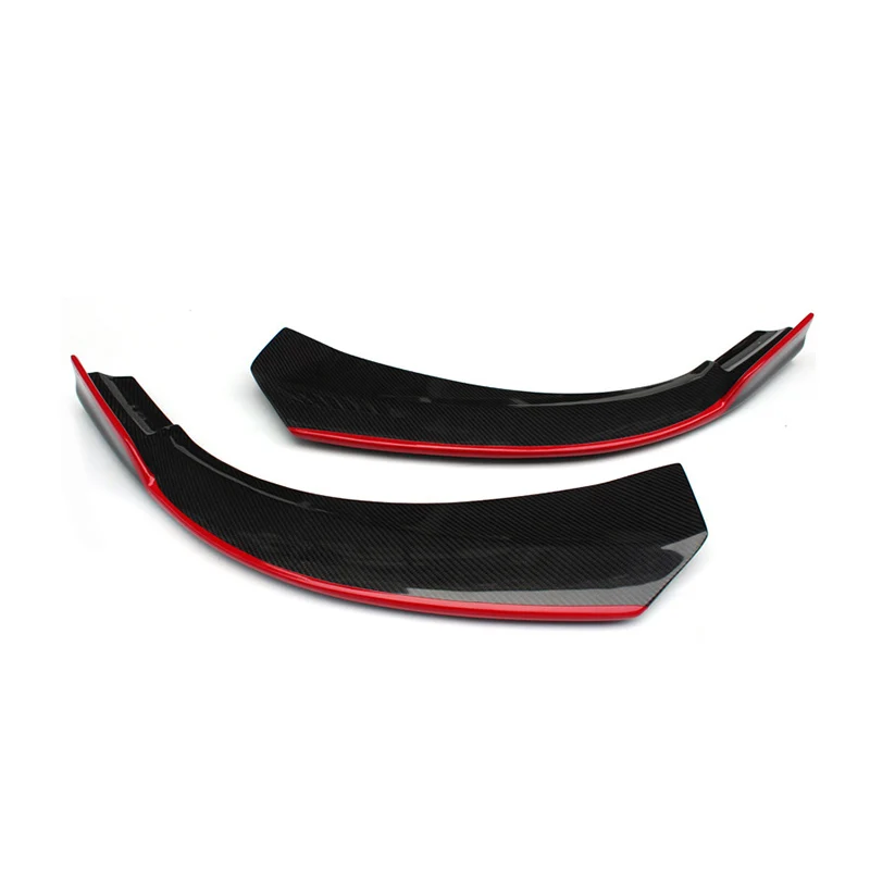 Передний бампер Защита угловая губа Splitter Flap Canard Red Edge для Benz CLA-class W117 M sport CLA45 2013-16
