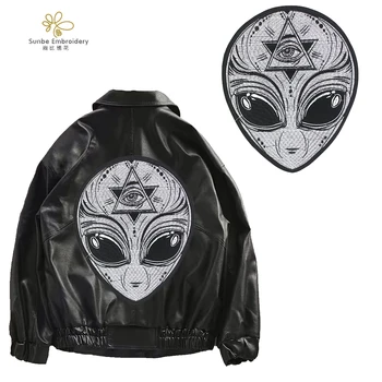 

Three Eyes Evil Patches Iron on Embroidery Applique Stickers Jacket Back Badges