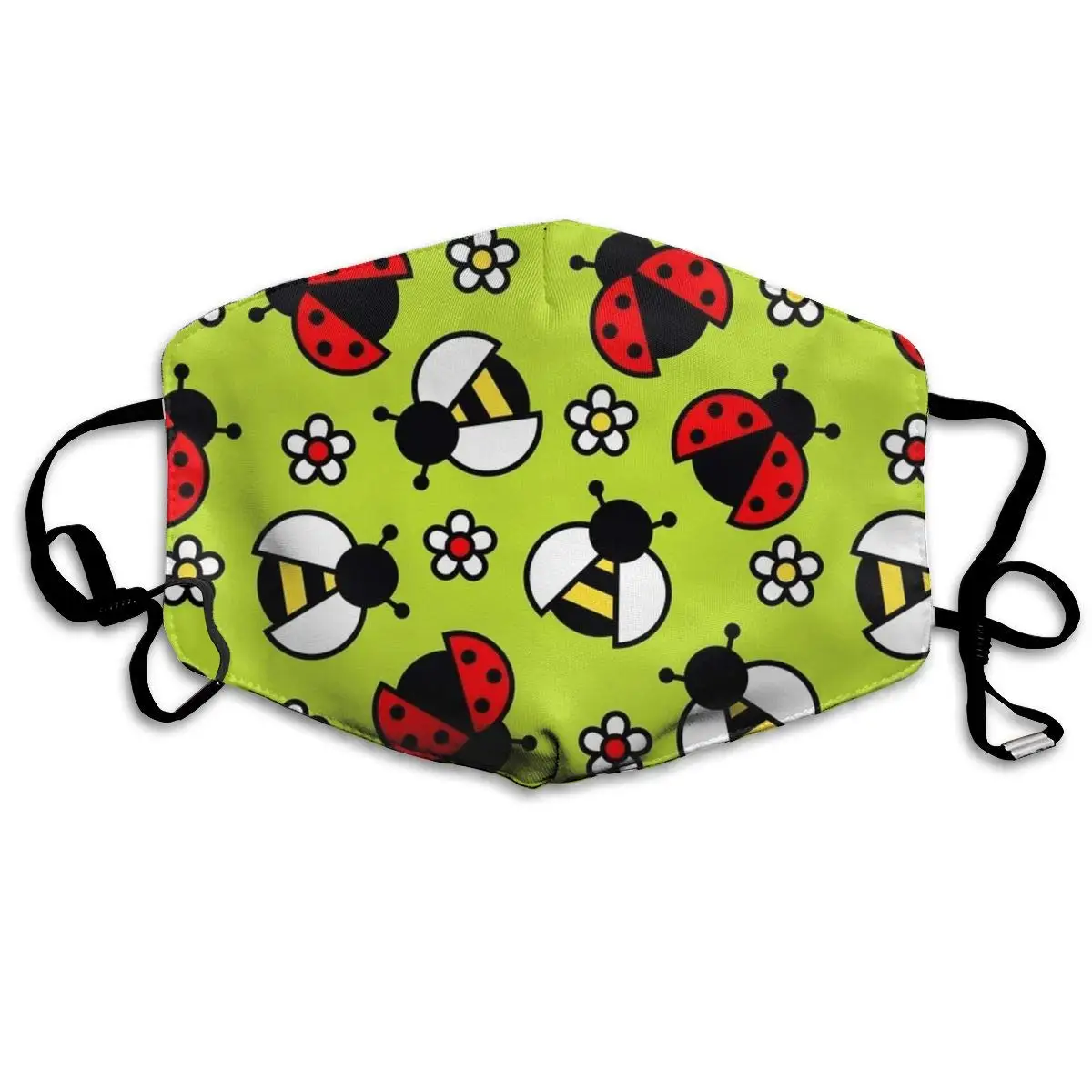 

Cute Cartoon Insects Washable Reusable Mask, Cotton Anti Dust Half Face Mouth Mask For Kids Teens Men Women With Adjustable