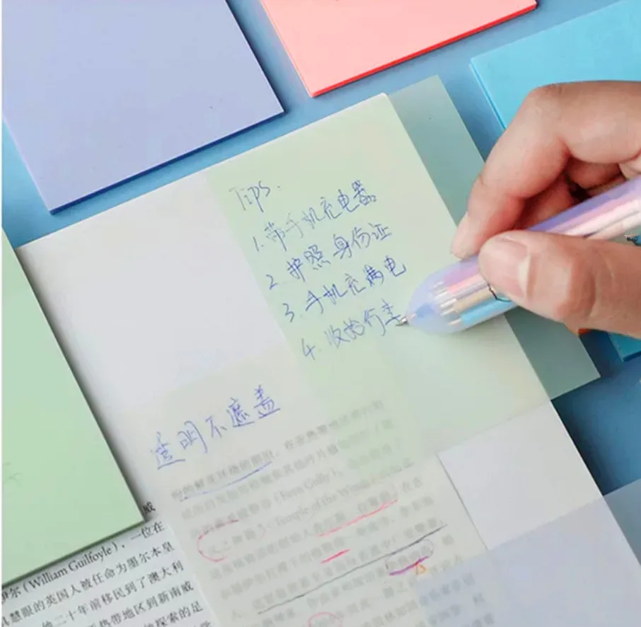 Transparent 50 sheets S M L Size Memo Pad Bookmark Marker Sticker Paper Office School Supplies | Канцтовары для офиса и дома