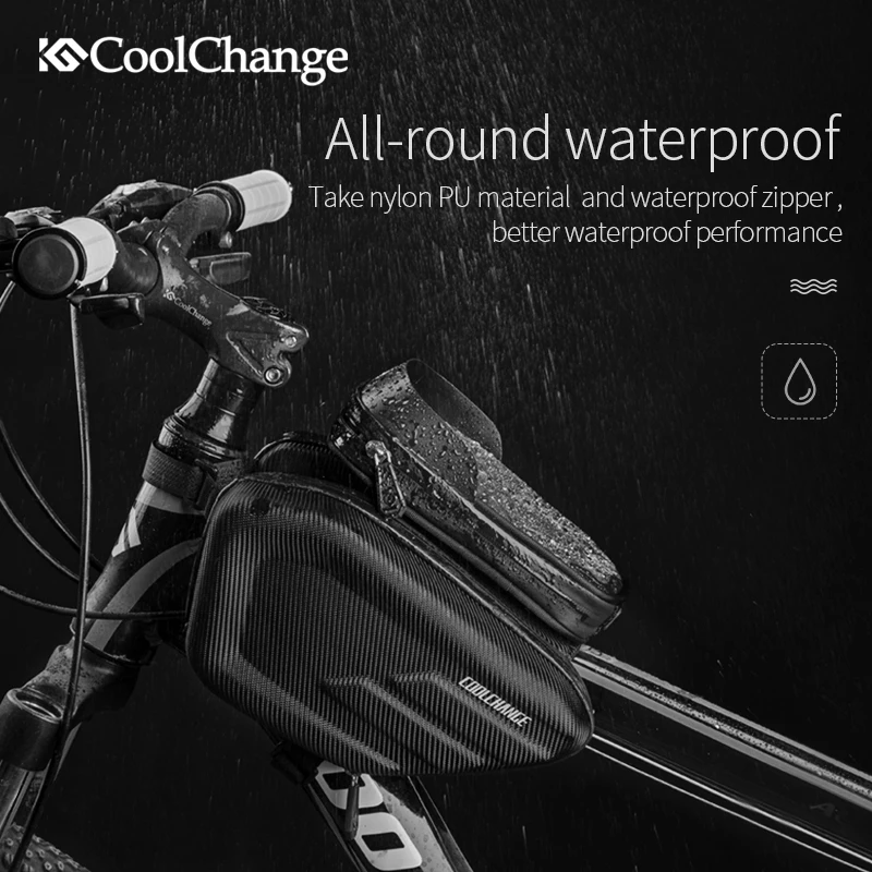 Водонепроницаемая велосипедная сумка CoolChange с передней головкой и верхней