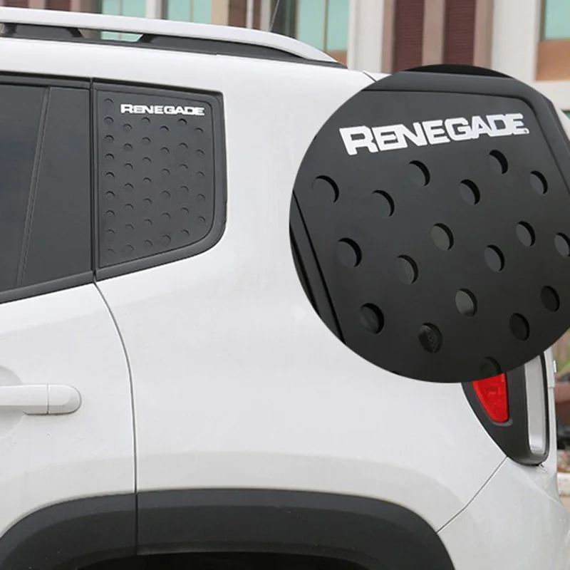 2 шт., автомобильное заднее стекло, тройная закругленная пластина, декоративная накладка для Jeep Renegade-, аксессуары