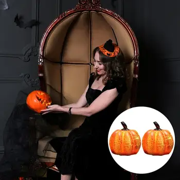 

2pcs Halloween LED Luminous Pumpkin Lamp Halloween Decoration LED Pumpkin Lamp Halloween Friends Co-worker Family