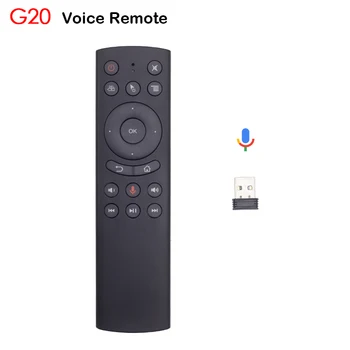

G20 Voice Remote Control 2.4GHz Wireless Air Mouse Remote with 6Axis Gyroscope for Mini PC Android TV Box IPTV Media Player KM3