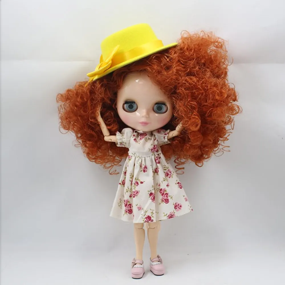 

Blyth Nude Doll Wild-curl Up Brown Side Cut Hair 1/6 bjd Joint Body 4 Colors Big Eyes Suitable DIY makeup doll for sale