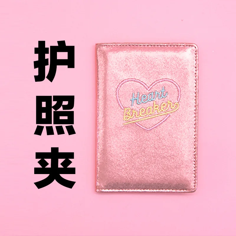 Pink-02 Женская Обложка на паспорт для поездок аксессуары, из искусственной кожи банковский идентификатор чехол держатель карты Мода Мультфильм паспорт бизнес кошелек для девочек - Цвет: Pink-02
